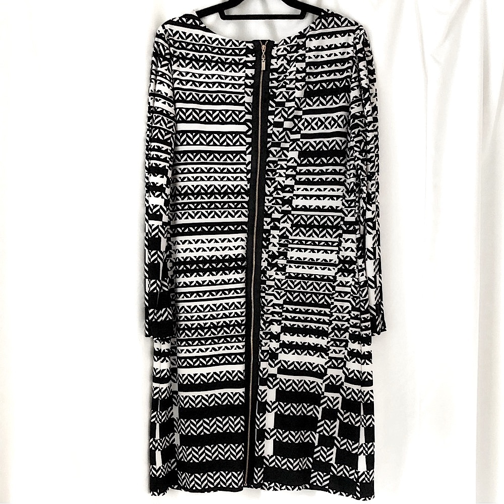 Joseph Ribkoff Black and White Dress Style 153872 Size 12 - Picture 6 of 13